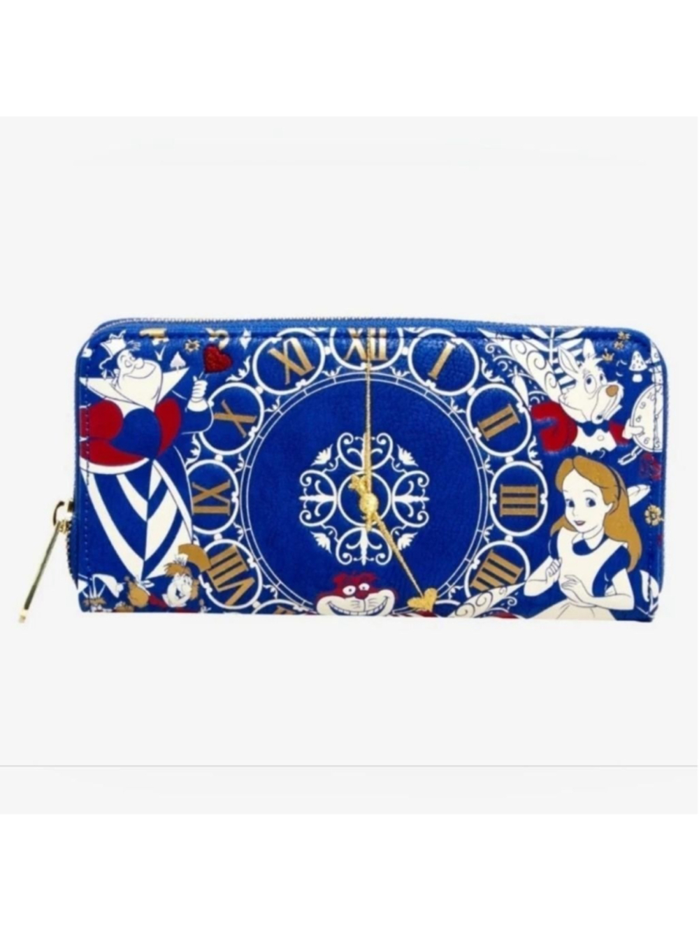 Rare Loungefly ❤️ Logo Disney Alice In Wonderland Clock Wallet